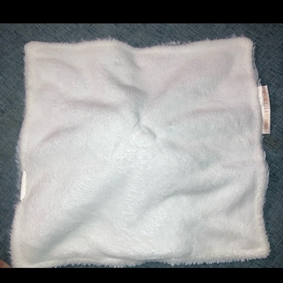 Blankets & Beyond Gray Bunny Rabbit Frosted Fluffy White Security Blanket Lovey - Picture 5 of 5